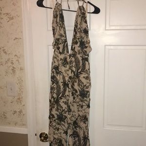 free people Floral nude ankle jumpsuit. Size 2